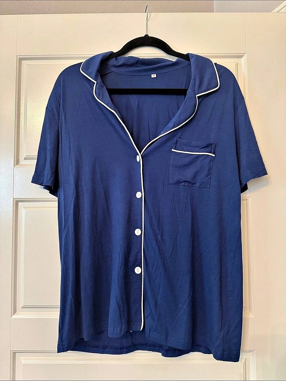 Blue Pajama Top Size Medium Like New